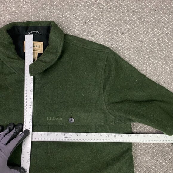 LL Bean Maine Guide Zip Front Jac-Shirt Primaloft Mens XXL Green Mackinaw Jacket - Picture 10 of 15